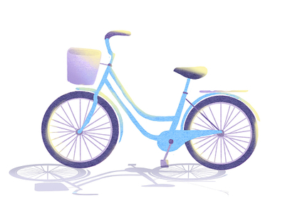 卡通自行車素材